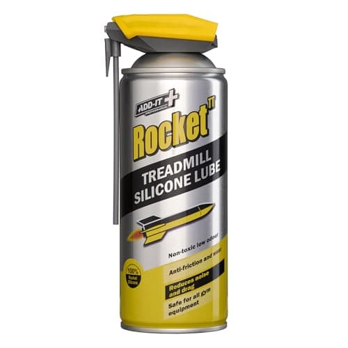 Image of Rocket TT Treadmill Silicone Lube 400ml – 100% Silicone Lubricant Spray, Non-Toxic & Low Odour, Reduces Noise & Drag, Prevents Belt Fluctuation, Extends Life of Treadmills & Gym Equipment