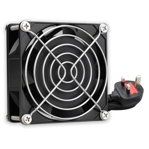 Image of GDSTIME 220V Computer Fan 80 x 25mm PC Cooling Fan 240V AC Axial Dual Ball Bearing Brushless Cooling For Ventilation Exhaust Replacement