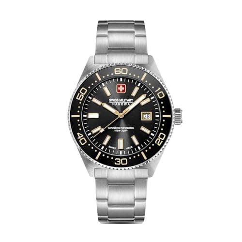 Image of Swiss Military Hanowa Quartz Watch Nomad Quartz 10 ATM, Black, OneSize, Bracelet