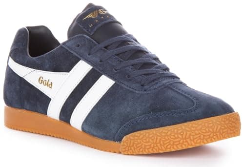 Image of Gola Harrier Womens Classic Trainers in Navy White - 8 UK