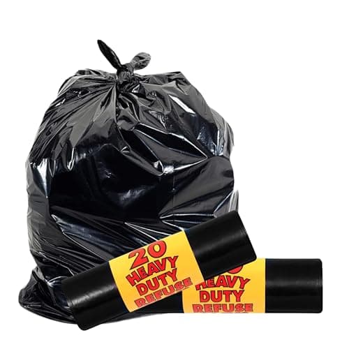 Image of BITFUL Heavy-Duty Refuse Sacks Bin Liners -Strong- Leak-proof- 75L Capacity- Durable- Tear Resistant- Ideal for Home, Office, and Garden Trash, Commercial Use -2 Roll, 20 Bags per Roll