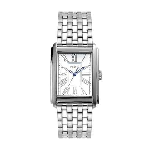 Image of Fossil Carraway Men's 30 MM Silver-Tone Stainless Steel Watch, FS6008