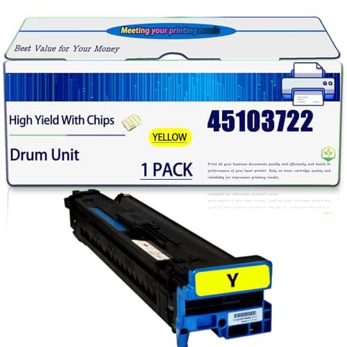 Image of Compatible for Okidata OKI 45103722 Drum Unit ES9431 ES9541 Pro 9431DMe Pro 9431dn Pro 9431 Ed Pro 9431Ev Printers, High Yield 40000 Pages, with Chip (1 Pack Yellow)