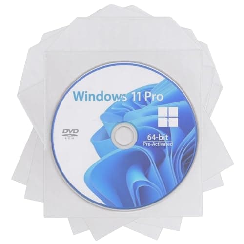Image of Body-Plus 100PCS Clear Plastic CD sleeves Blu-ray Covers – 80 Micron CD Plastic Sleeves - Transparent DVD Sleeves Wallet Envelopes for Disc Protection & Easy Storage
