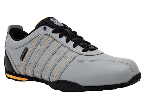 Image of K-Swiss Men's Arvee 1.5 Trainers, Northern Grey/Black/Orange Poppy, 44 EU, Northern Gray Black Orange Poppy, 9.5 UK