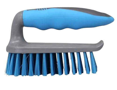 Image of Best House | Scrubbing Brushes | Non-Slip Soft Grip Handle | Grey Blue | 1Pc | Heavy Duty with Stiff Bristles | Household Cleaning Brush for Indoor & Outdoor, Bathroom, Kitchen, Carpet, Floor