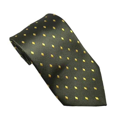 Image of Equetech Unisex Diamond Showing Tie – Forest Green/Gold Equestrian Riding Show Necktie