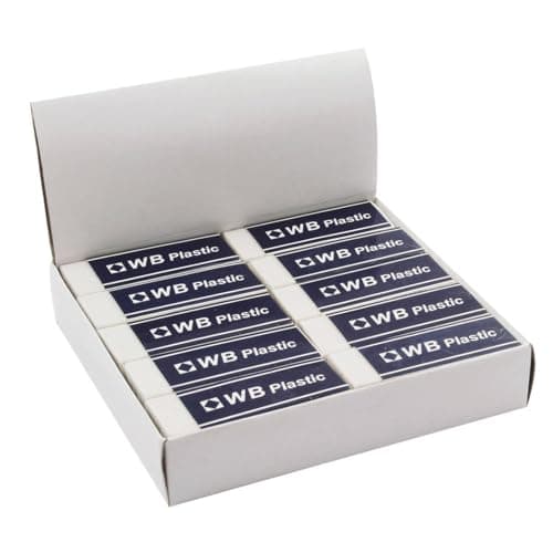 Image of ValueX Eraser White with Blue Sleeve [Pack of 20]