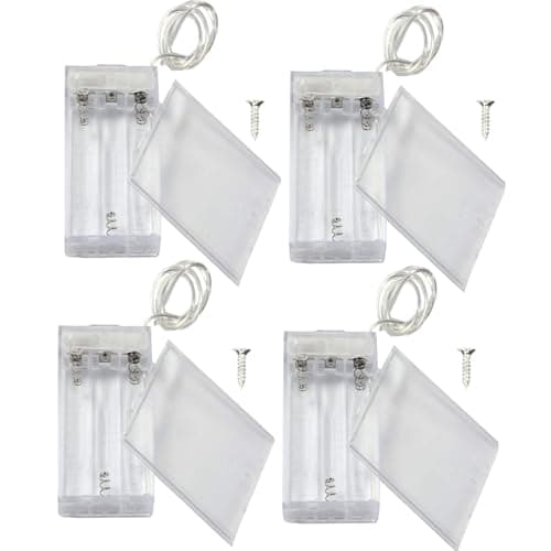 Image of 3 AA Battery Holder with Switch, 4PCS 4.5V Battery Holder with Switch, 3X 1.5V AA Battery Holder with Leads and Switch for LED String Light DIY or Fixing