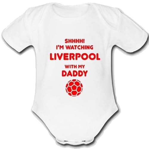 Image of Psychobaby LIVERPOOL present from DADDY for a gift Football Unique Baby Vest Grow Babygrow Cute PERSONALISED Custom Boys Girls Unisex YNWA