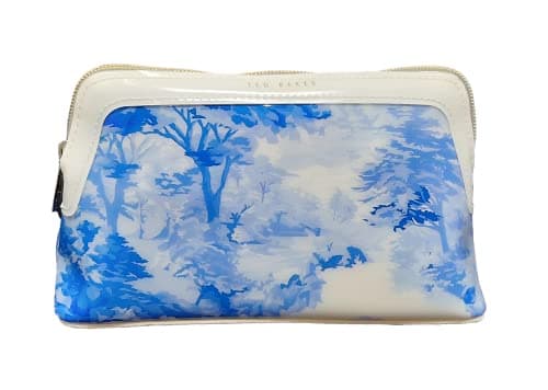 Image of Ted Baker Roxxi Romantic Printed Make up Bag Cosmetic Bag in White
