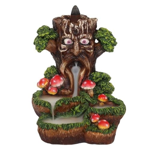 Image of Enchanting Multicolor Resin Tree Man Backflow Incense Burner - 15.5cm x 13cm (1 Pc,) - Unique & Eye-Catching Design - Enhance Relaxation & Meditation - Ideal for Artistic Home Decor