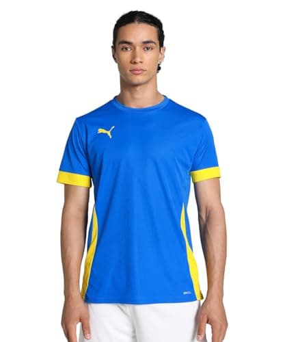 Image of PUMA Unisex Teamgoal Matchday Jersey Football Shirt, Electric Blue Lemonade-Faster Yellow, 3XL EU