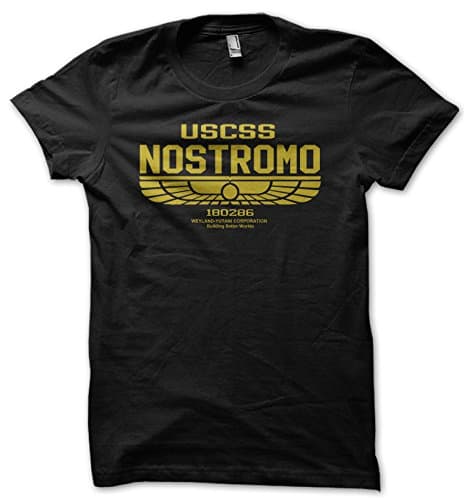 Image of USCSS Nostromo 180286 Alien Men's Black T-Shirt S-XXL (Medium)