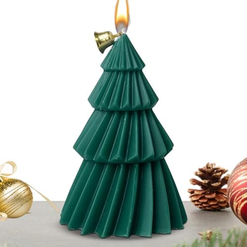 Image of Christmas Tree Candles, Natural Christmas Scented Candle Made of Plant Wax, Small Table Decoration for Home, Window Decoration for Housewives, Living Room, Events, Celebrations