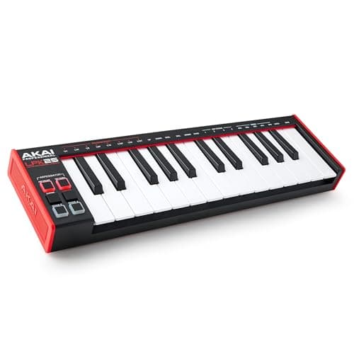Image of Akai Professional LPK25 - USB MIDI Keyboard Controller with 25 Velocity Sensitive Mini Keys, Arpeggiator and Music Production Software Included