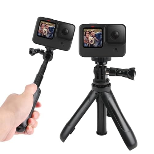 Image of Selfie Stick for GoPro Mini Tripod Stand with Extension Pole Compatible with GoPro Hero 12/11/10/9/8/7/6/5 DJI Osmo Action Insta360 Ace AKASO and More Brand Action Sports Camera Portable