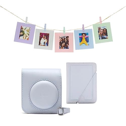 Image of INSTAX mini 12 acessory kit, Camera case, Photo Album, Hanging Cards and pegs, Clay White