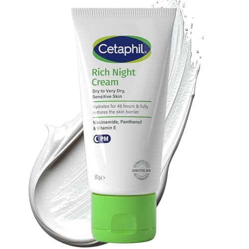 Image of Cetaphil Rich Night Cream, 50g, For Dry To Very Dry, Sensitive Skin, With Niacinamide, Packaging May Vary