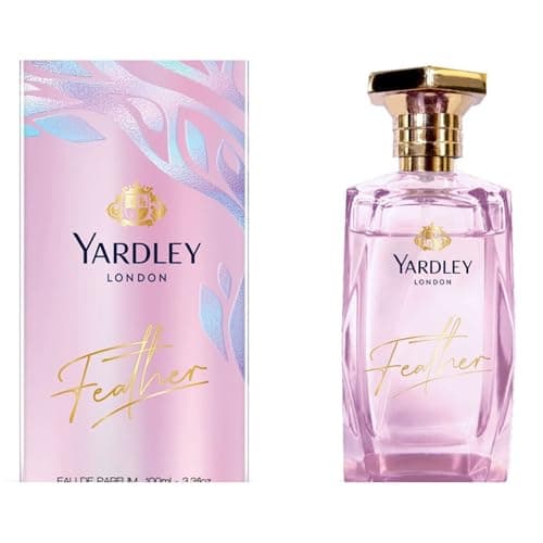 Image of Yardley London Feather Eau de Parfum 100ml – Delicate Floral Fragrance for Women with Bergamot & Amber, Soft Sensual Scent Suitable for Daily Indulgence or Thoughtful Gifting