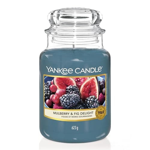 Image of Yankee Candle Scented Candle | Mulberry & Fig Delight Large Jar | Long Burning Candles: up to 150 Hours | Perfect Gifts for Women