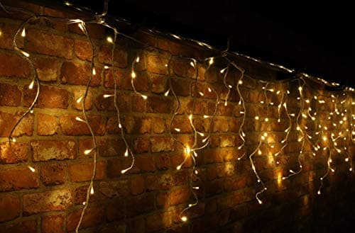 Image of Toyland® 480 Super Bright Warm White LED Snowing Icicle Lights - Christmas Lighting - 11.8m Lit Length - 10m Lead Length