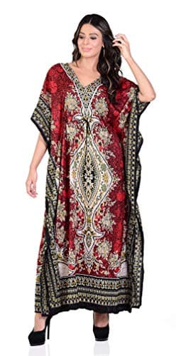 Image of Shah Crafts. Women's Kaftan Dress Kimono Caftan Ladies Long Gown Beach Cover up Night Maxi Tunic Dresses Plus Size