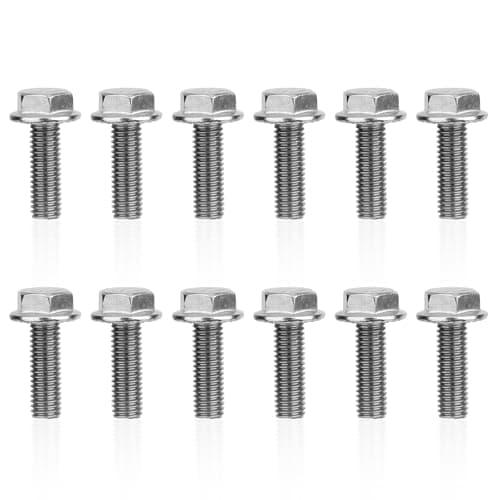 Image of 12pcs 551696 Exhaust Manifold Bolts, Metal Manifold Head Bolts for LS1 LS2 LS3 LSX LT Series Engines Suitable for 12617944 Exhaust Gasket (Silver)