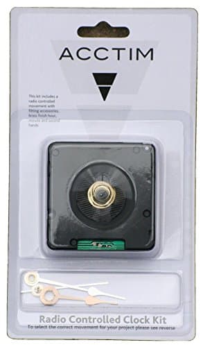 Image of Acctim Radio Controlled Clock Movement Kit with Hands UK MSF Time Receiver Shaft Length 24mm