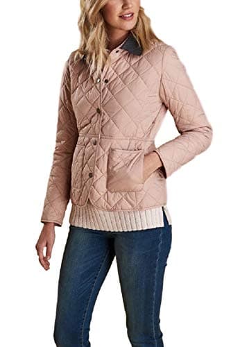Image of Barbour Women's Deveron Quilt Jacket - Pink - 12