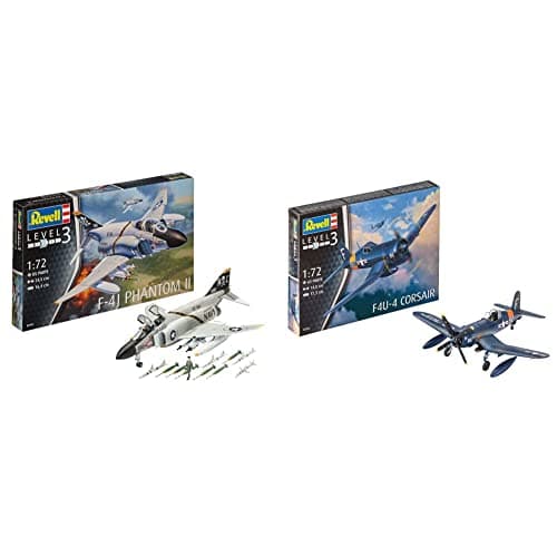 Image of Revell 03941 F-4J Phantom II Model Kit & 03955 F4U-4 Corsair Model Kit