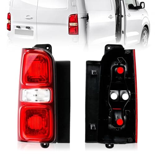 Image of Convitex Left Side Tail Light Compatible With Citroen Jumpy Peugeot Expert Vauxhall Vivaro Fiat Scudo Toyota ProAce 2016-2024 Opel Vivaro 2019-2024 Passenger Side Rear Light Brake Lamp(w/o bulb)