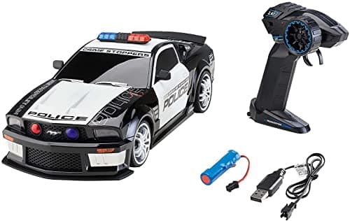Image of Revell 24665 RC Scale US Police Ford Mustang, GHz-Controller, Li-Ion-Battery, LED Lights, Siren, 33 cm Remote Controlled car, Black