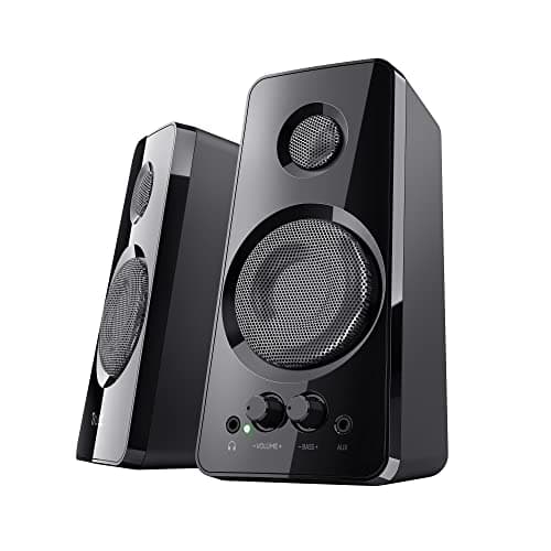 Image of Trust Tytan 2.0 PC Speaker Set, USB Powered Sound System, Plug and Play Speakers, Bass Control, 36 W Peak Power, Wired Speakers for PC, Computer, Laptop, Tablet, Mac, Phone, Smartphone, TV - Black