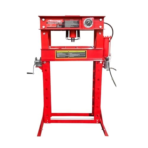 Image of Neilsen CT2594 50 Ton Hydraulic Shop Press – H-Frame Floor Standing – Working Range 0–1000mm – Ram Stroke 185mm – Ideal for Straightening, Bending and Stamping