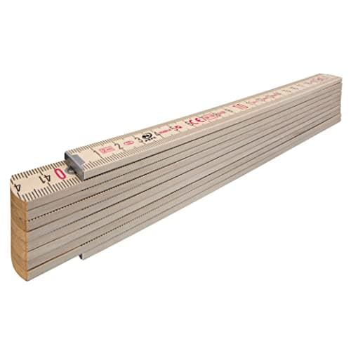 Image of STABILA 14348 Wooden Folding Ruler Type 407 N 2 m Natural Metric Scale