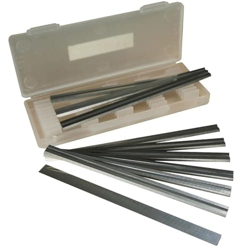 Image of 10 x 82mm HSS Planer Blades Replacement for Makita DKP180 18V Cordless LXT Quality by Xcalibur Tooling Durable Planer Knives Precision Ground for Professional and DIY Woodworking