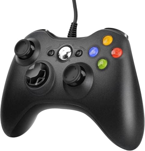 Image of Controller for Xbox 360 PC, USB Gaming PC Controller for Xbox 360, Upgraded Design Ergonomic Cable Gamepad for Windows XP/Vista/7/8/8.1/10