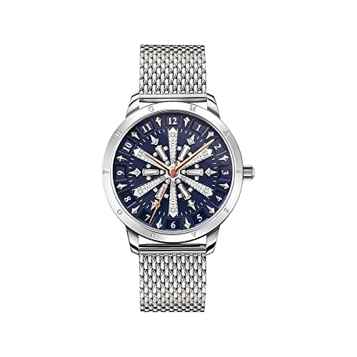 Image of Thomas Sabo Women's Rebel at Heart | Blue Snowflake Dial | Steel Mesh Bracelet WA0390-201-209-33