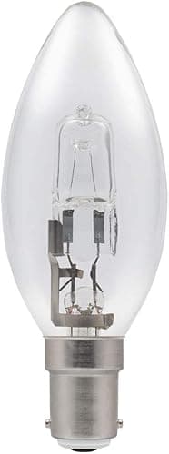Image of Multi Pack 18W Halogen Candle Light Bulb Small Bayonet Cap (6)