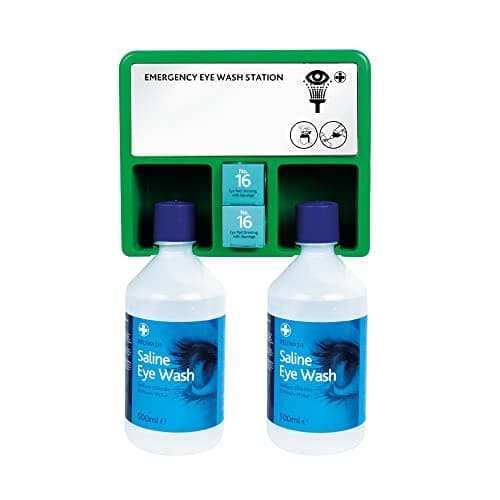 Image of Reliance Medical Emergency Sterile Saline Eye Wash Solution Kit - Complete Eye Care Point, 2 Eye Wash & Mirror, Dual Purpose Eye Wash Station, Ideal For Minor Eye Problem, Irritation