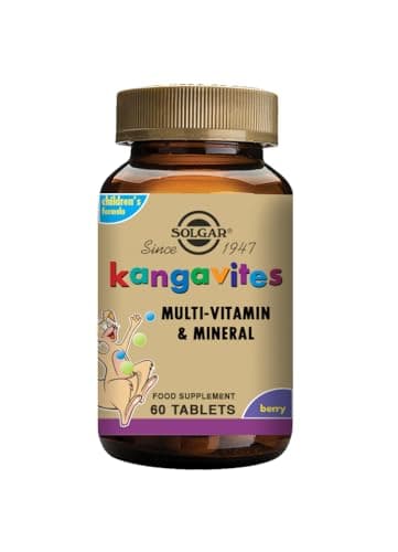 Image of Solgar Kangavites Bouncing Berry Complete Multivitamin and Mineral Formula Chewable Tablets - Pack of 60-28 Active Ingredients - Supports a Healthy Lifestyle - Vegan and Gluten Free