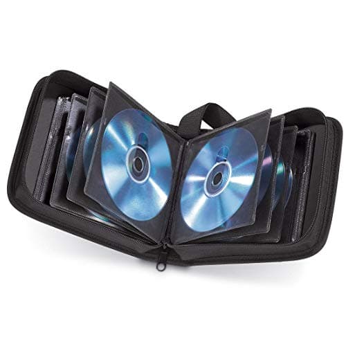 Image of Hama CD Wallet for 20 Discs | CD/DVD/Blu-Ray | Folder for Storage, Space-Saving for the Office, Car and at Home | Black