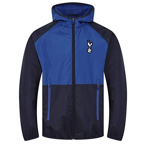 Image of Tottenham Hotspur FC Gift Mens Shower Jacket Windbreaker Navy Royal Blue Small