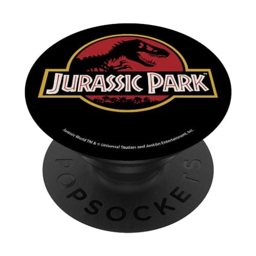 Image of PopSockets Jurassic Park Classic Logo T-Rex Skeleton PopSockets PopGrip: Swappable Grip for Phones & Tablets