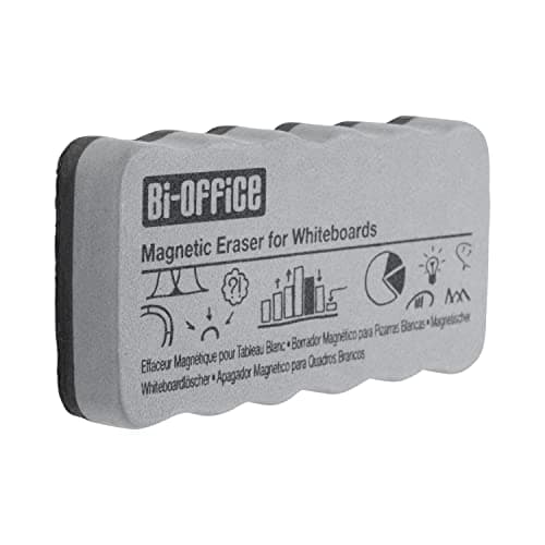 Image of Bi-Office Light Weight Magnetic Board Eraser, Grey, 105 x 55 x 23 mm