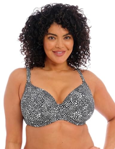 Image of Elomi Pebble Cove Plunge Bikini Top Black Black 36E