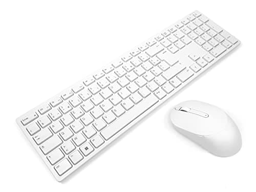 Image of Dell KM5221W White FRENCH Pro Wireless Keyboard & Mouse Combo Bundle