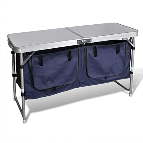 Image of vidaXL Foldable Camping Cupboard with Aluminum Frame