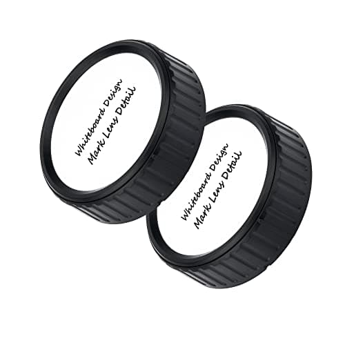 Image of JJC Markable Camera Rear Lens Cap for Nikon F Lenses, Replace Nikon LF-4 Lens Cap - DIY Writable Lens Focal Ranges Organized Better - Pack of 2